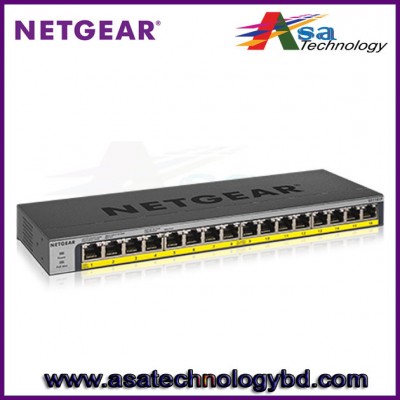 Netgear 16-Port 183W PoE/PoE+ Gigabit Ethernet Unmanaged Switch -  GS116PP-100NAS - Modular Switches 