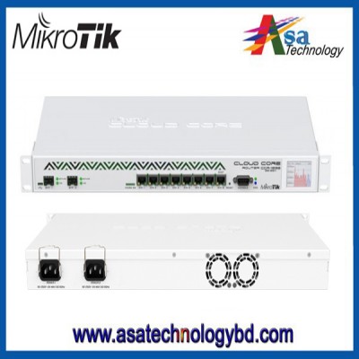 Mikrotik CCR1036-8G-2S+ 36 core CPU, Cloud Core Router, 8x Gigabit ports, 2x SFP+ ports, Color touch screen LCD, 4GB.