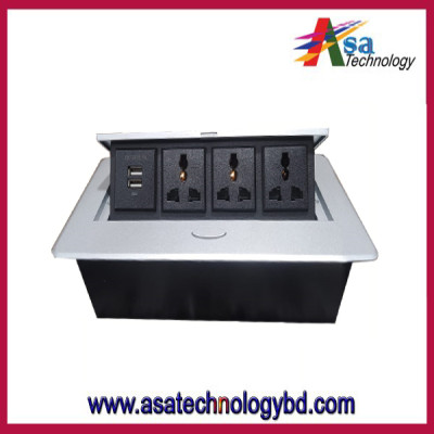Electrical Table Socket Pop Up Box and Floor Pop Up Box Three Universal Socket