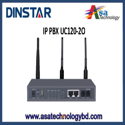 Dinstar UC120-2O IP PBX, 60 SIP users, 15 Concurrent Calls