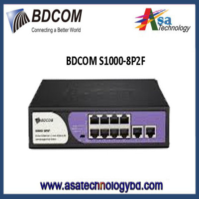 BDCOM S1000-8P2F 8-Port Unmanaged PoE Switch